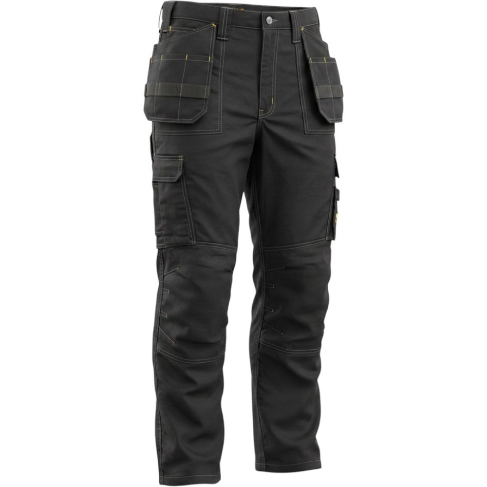 Dewalt Pro Stretch Work Pants Mens 38x31 Black Cordura Pro Knee Protection Cargo